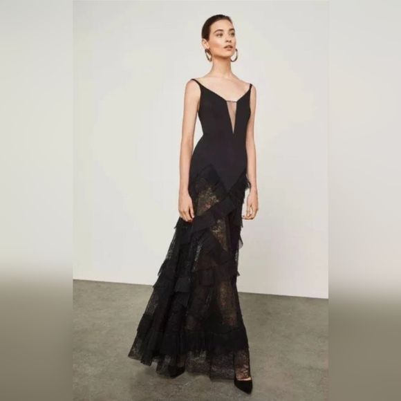 BCBGMaxAzria Dresses & Skirts - BCBG Maxazria Elegant Black Evening Gown, Size 8